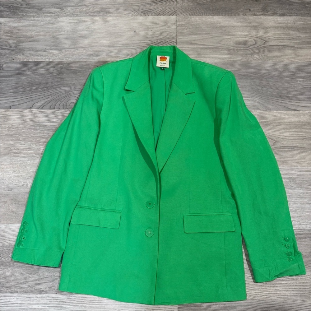 Anthropologie Farm Rio Lyocell and Cotton blend Oversized Blazer - Picture 9 of 12